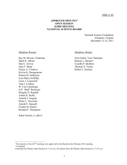 Open Session Minutes