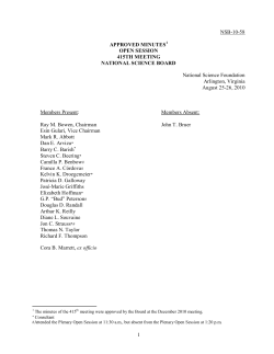 Open Session Minutes