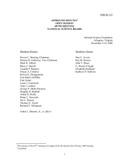 Open Session Minutes