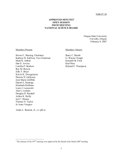 Open Session Minutes