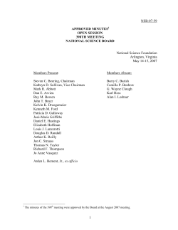 Open Session Minutes