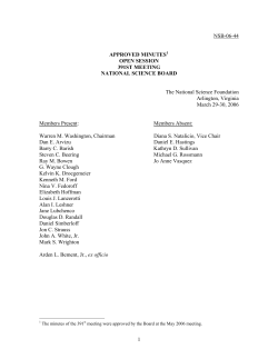 Open Session Minutes