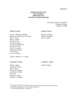 Open Session Minutes