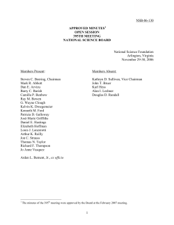 Open Session Minutes