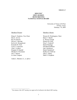 Open Session Minutes