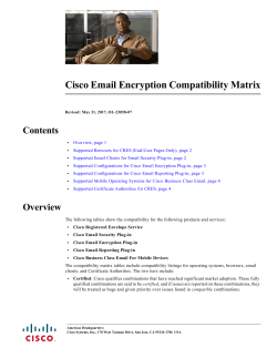 Cisco Email Encryption Compatibillity Matrix