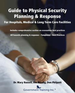 Excerpt from Guide to Physical Security Planning Response - Introduction - Detailed Table of Contents - Download PDF here
