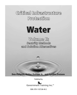 Excerpt from Critical Infrastructure Protection - Water - Vol II - Introduction - Detailed Table of Contents - Download PDF here