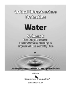 Excerpt from Critical Infrastructure Protection - Water - Vol I - Introduction - Detailed Table of Contents - Download PDF here
