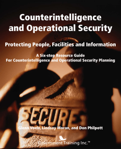 Excerpt from Counterintelligence & Operational Security - Introduction - Detailed Table of Contents - Download PDF here