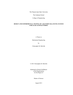 Design and Experimental Testing of a Battery Balancing System for Lead-Acid Batteries