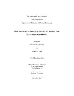 Electrochemical Modeling, Estimation and Control of Lithium Ion Batteries