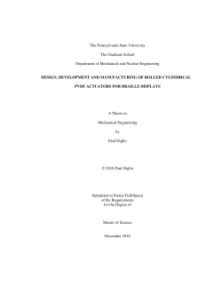 Design, Development and Manufacturing of Rolled Cylindrical PVDF Actuators for Braille Displays