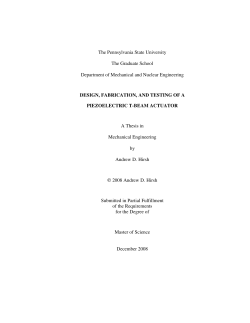 Design, Fabrication, and Testing of a Piezoelectric T-Beam Actuator