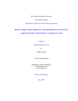 Design, Fabrication, Modeling, and Experimental Testing of a Piezoelectric Flextensional Microactuator