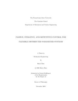 Passive, Iterative, and Repetitive Control for Flexible Distributed Parameter Systems