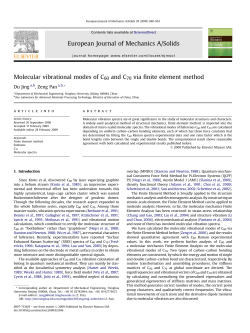 Molecular vibrational modes of C 60 and C 70 via finite element method.