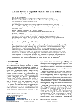 Adhesion between a suspended polymeric film and a metallic substrate: Experiments and models,