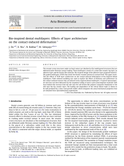 Bio-inspired dental multilayers: effects of layer architecture on the contact-induced deformation,