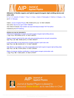 Adhesion in flexible organic and hybrid organic/inorganic light emitting device and solar cells,