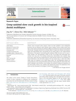 Creep-assisted slow crack growth in bio-inspired dental multilayers,