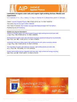 Lamination of organic solar cells and organic light emitting devices: Models and experiments,