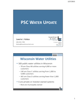 8 Lawrie Kobza PSC Water Update
