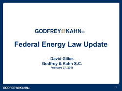 6 David Gilles Federal Energy Law Update