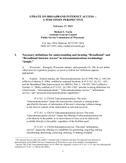 3a Broadband Seminar Outline with Appendices