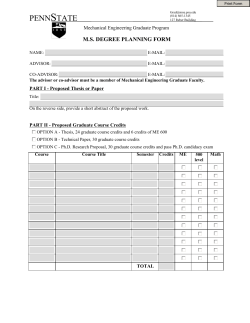 M.S. Degree Planning Form