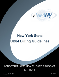 Long Term Home Health Care Program (LTHHCP) Billing Guidelines (PDF, 180.25KB, 52pg.)