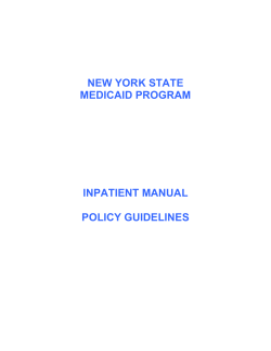 Inpatient Policy Guidelines (PDF, 195.41KB, 27pg.)