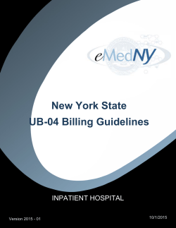 Inpatient Billing Guidelines (PDF, 410.89KB, 70pg.)