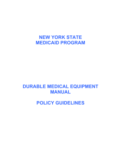 DME Policy Guidelines (PDF, 227.96KB, 28pg.)