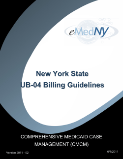 Comprehensive Medicaid Case Management (CMCM) Billing Guidelines (PDF, 175.41KB, 52pg.)