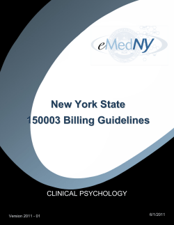 Clinical Psychology Billing Guidelines (PDF, 414.63KB, 60pg.)
