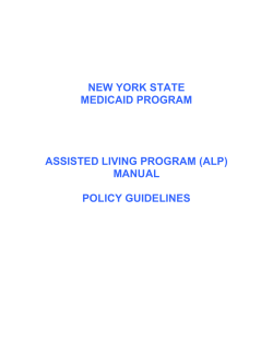 Assisted Living Policy Guidelines (PDF, 115.40KB, 11pg.)