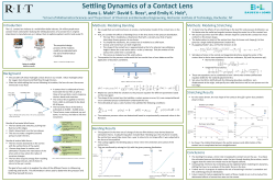 Settling Dynamics of a Contact Lens