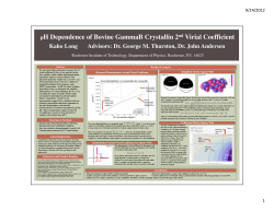 pH Dependence of Bovine GammaB Crystallin 2nd Virial Coefficient