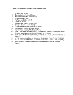 Attachements for RFP 0810220413