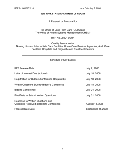 Request for Proposals