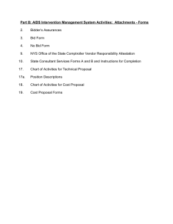 Part B: AIDS Intervention Management System Activities - Forms