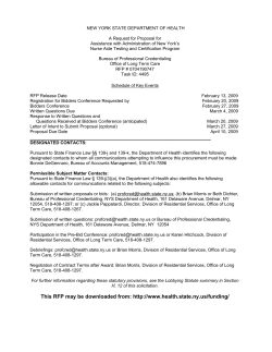 Request for Proposals