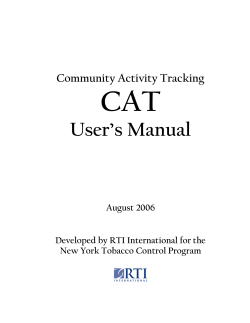 CAT User's Manual