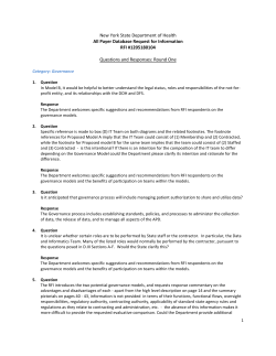 APD RFI Questions and Responses: Round One