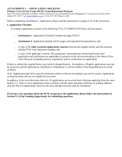 Attachment 1 Application Checklist / Instructions