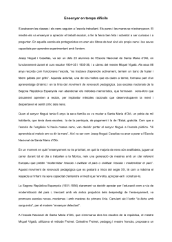 Ensenyar en temps dif cils