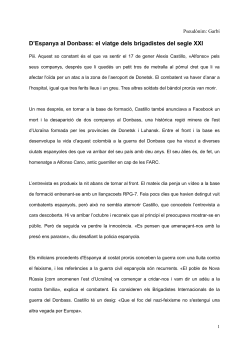 D'Espanya al Donbass: