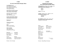 Concert del Cor i de l'Orquestra de Cambra de la UPF dins del XII Cicle de Concerts de Cors i Orquestres universit ries 2008-2009