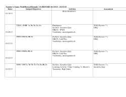 US History Lesson Plans: 1/19/15-1/23/15